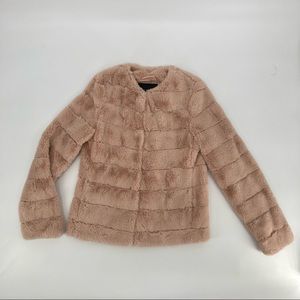 Andrew Marc Marc New York Icy Pink Faux Fur Coat